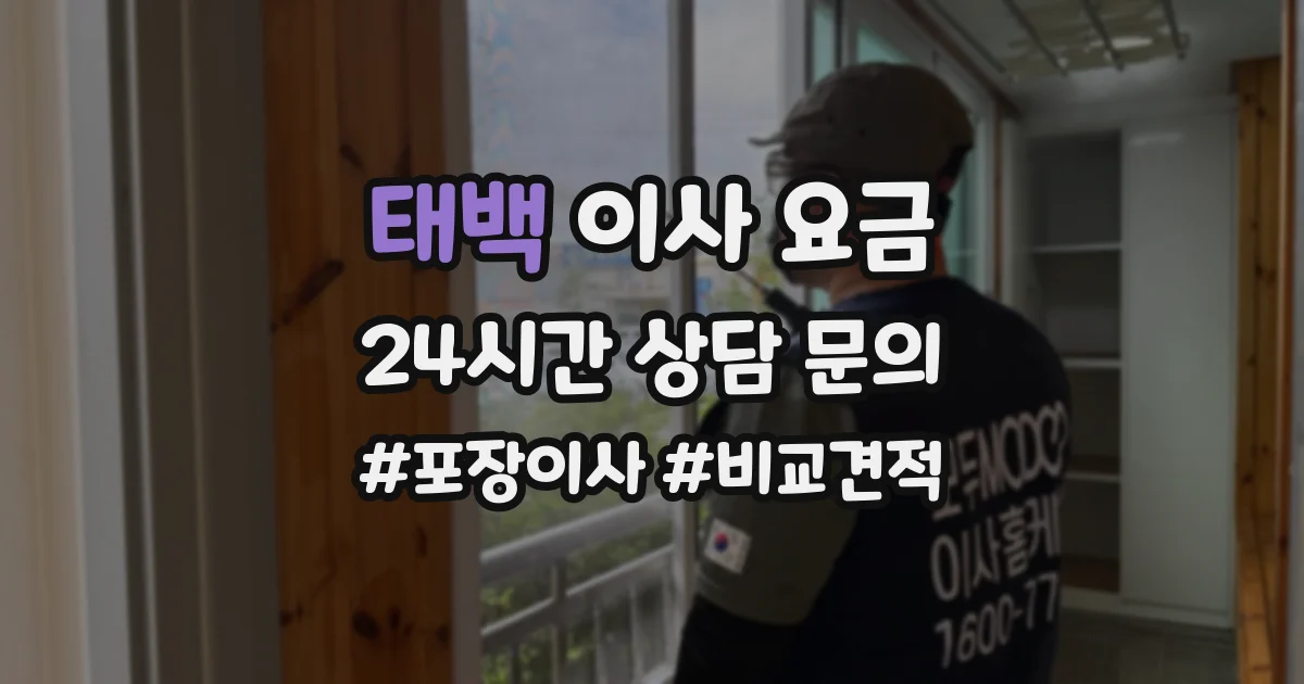 태백 이사 요금