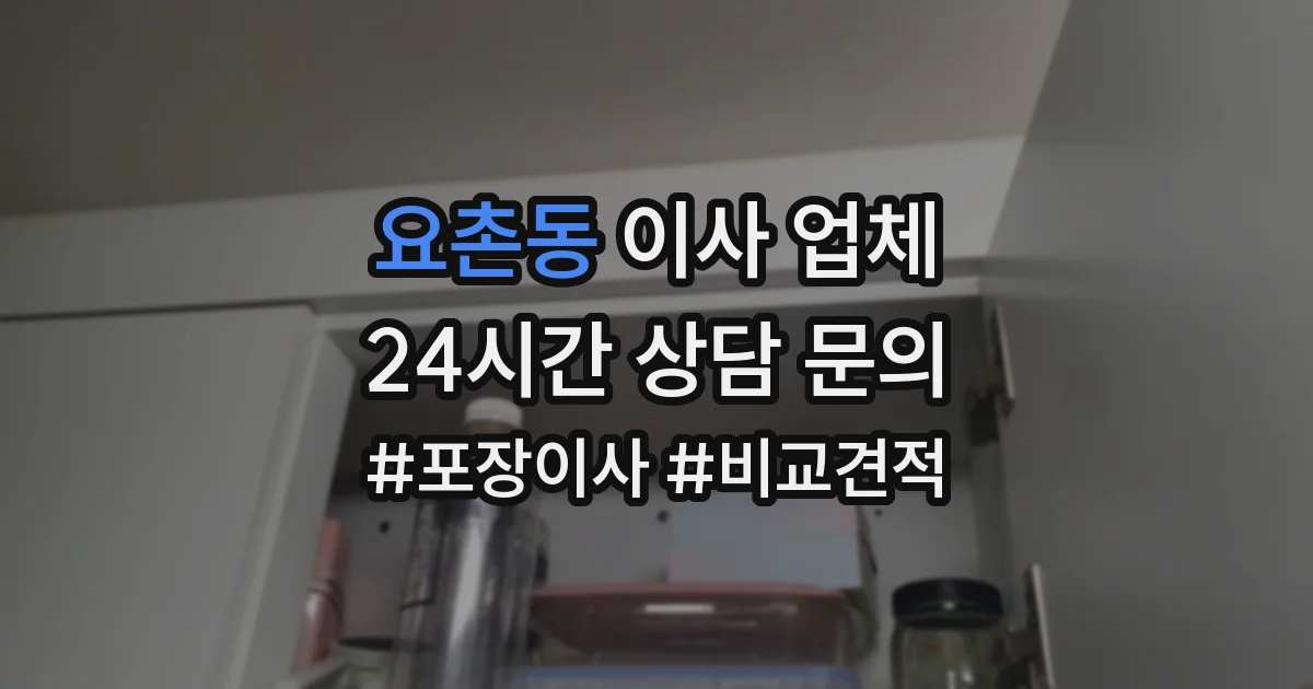 요촌동 이사 업체