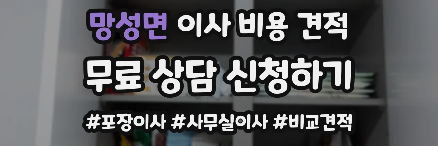 망성면 이사 비용 견적