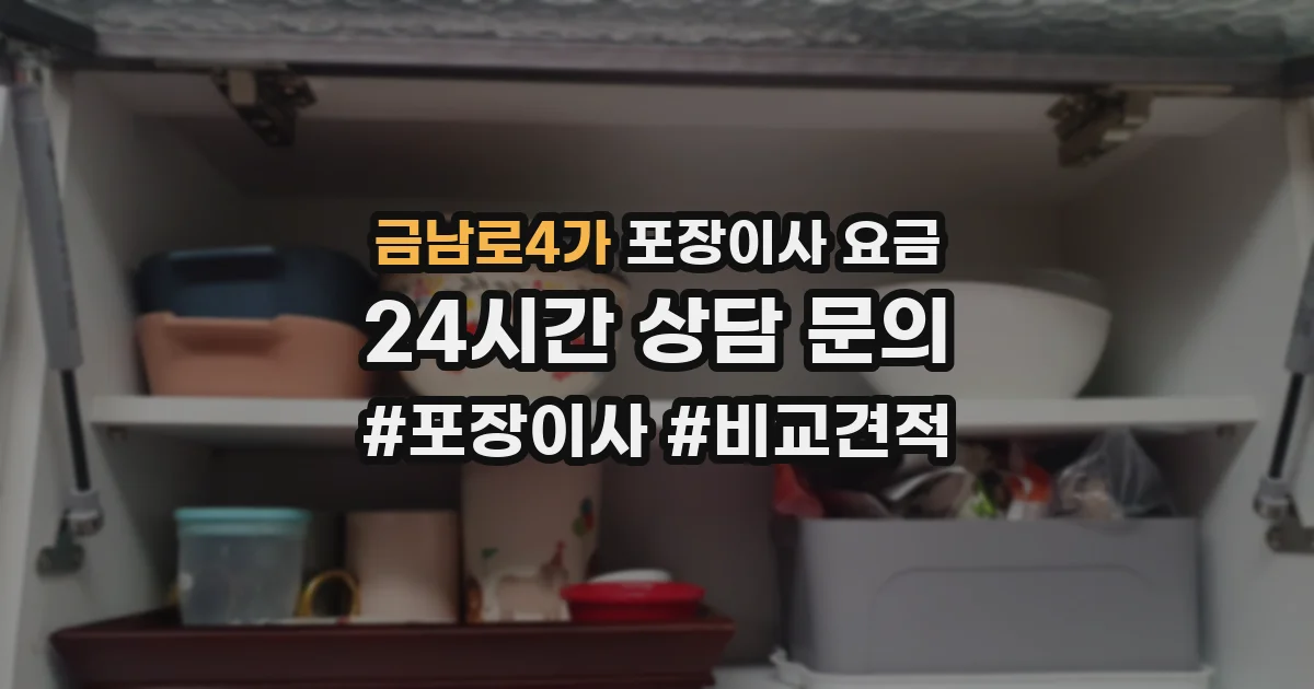 금남로4가 포장이사 요금