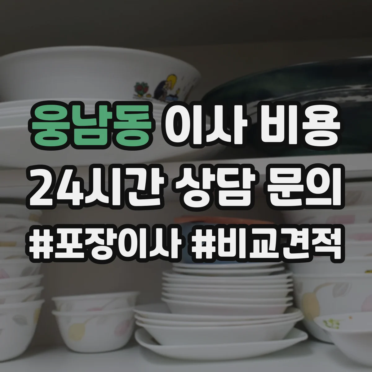 웅남동 이사 비용