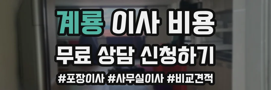 계룡 이사 비용