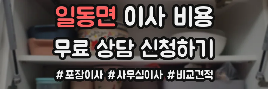 일동면 이사 비용