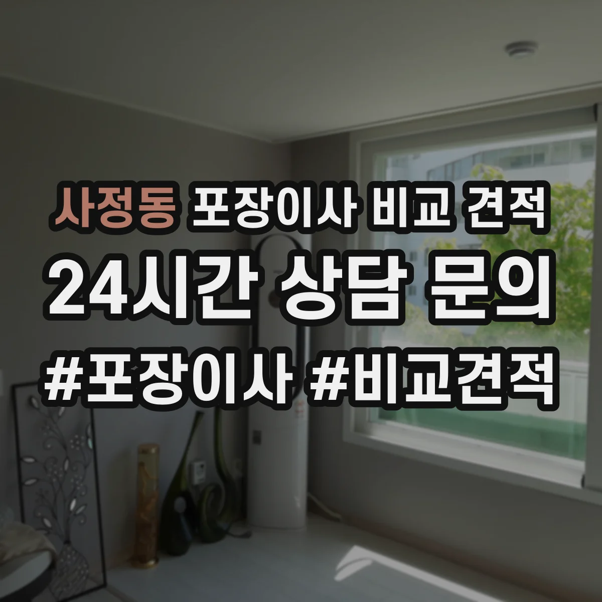 사정동 포장이사 비교 견적