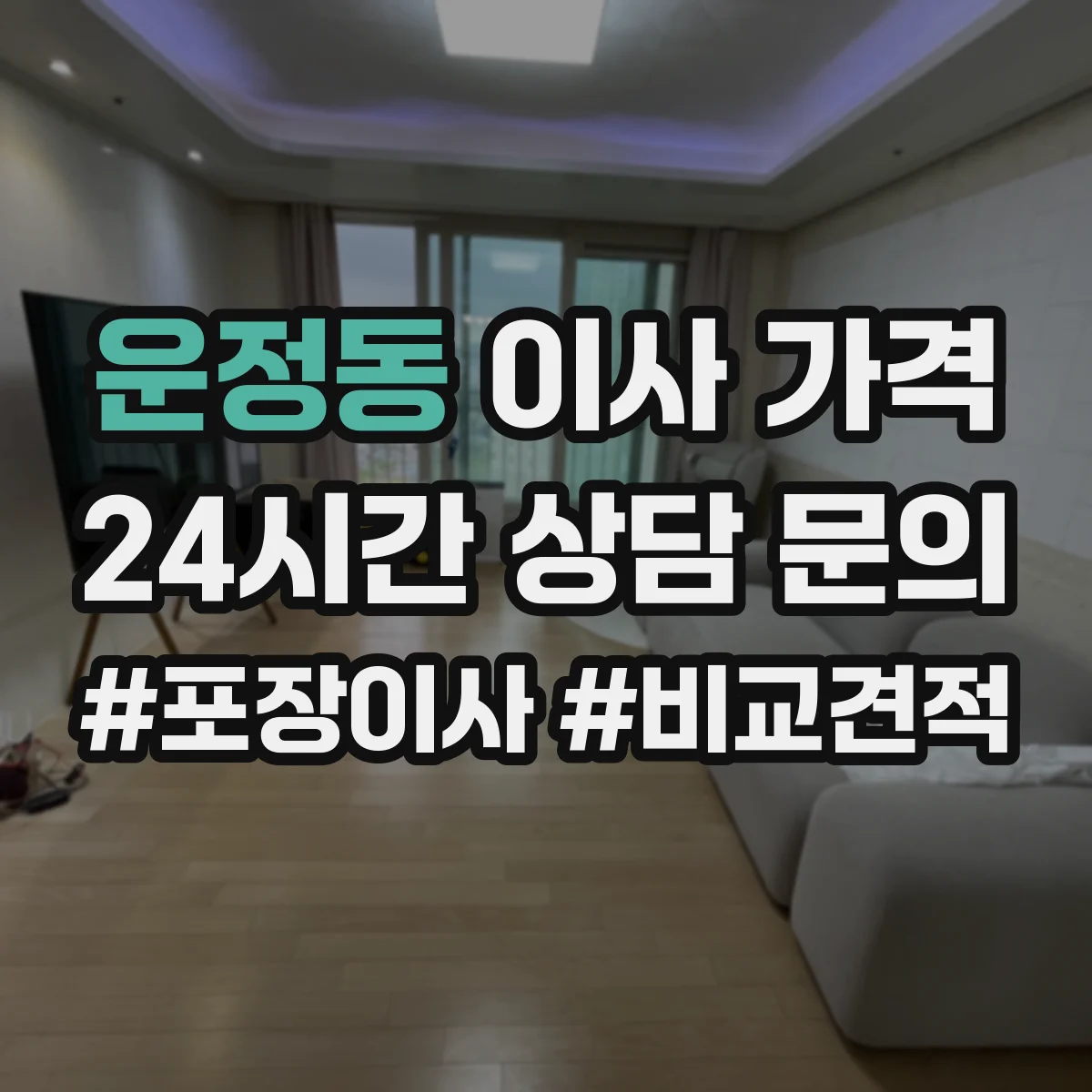 운정동 이사 가격