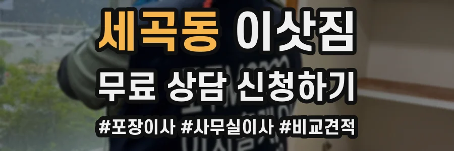 세곡동 이삿짐