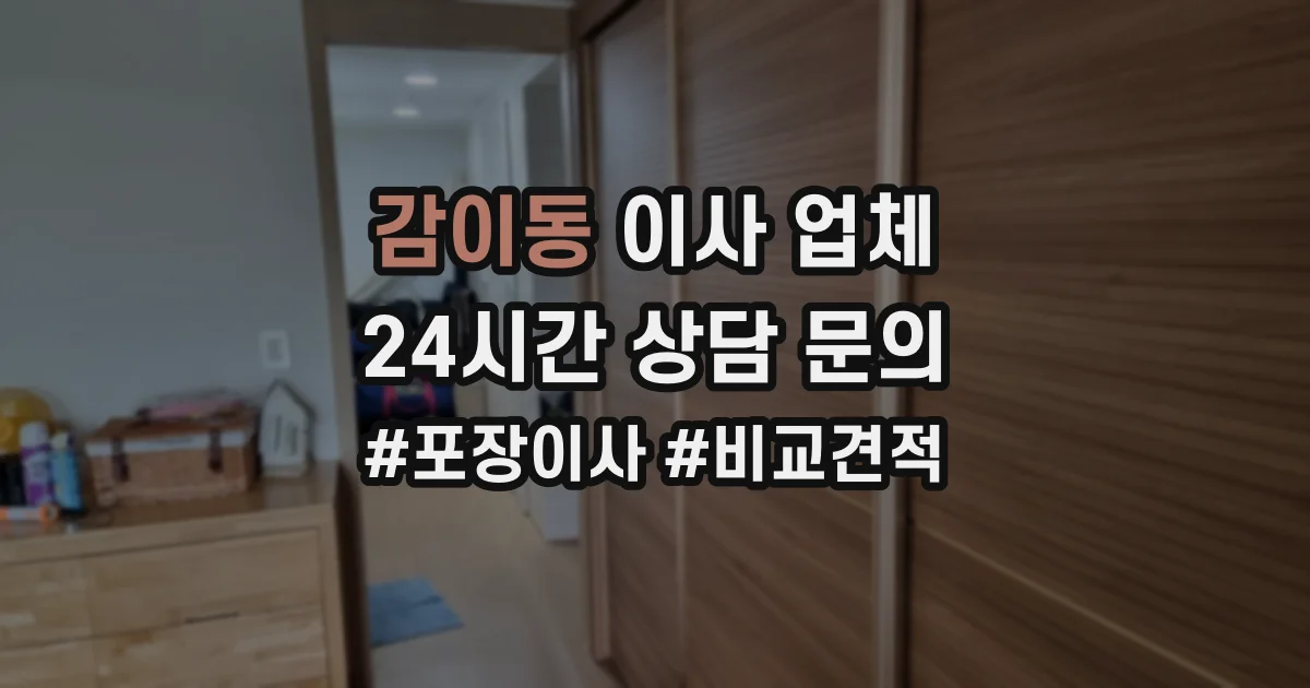감이동 이사 업체