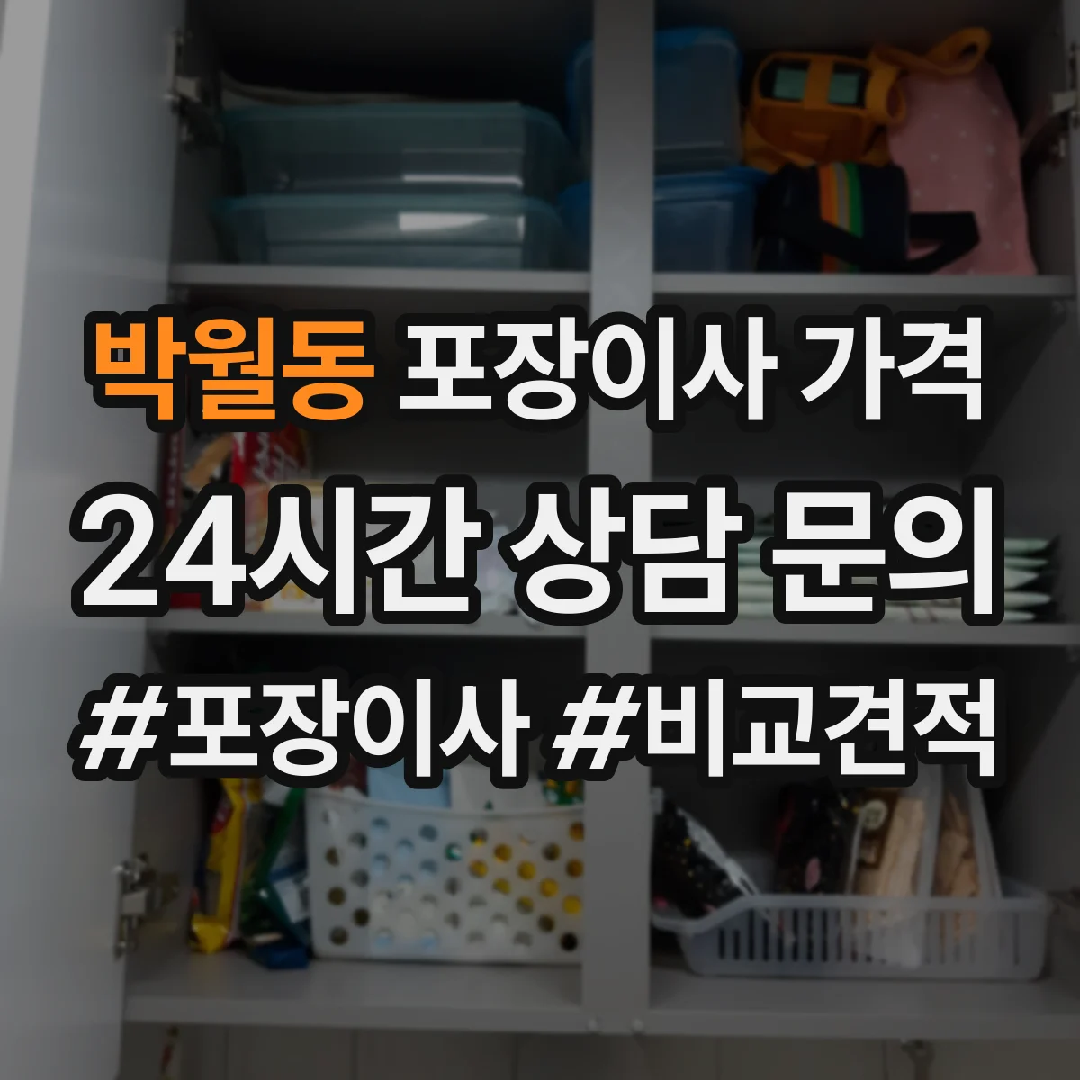 박월동 포장이사 가격