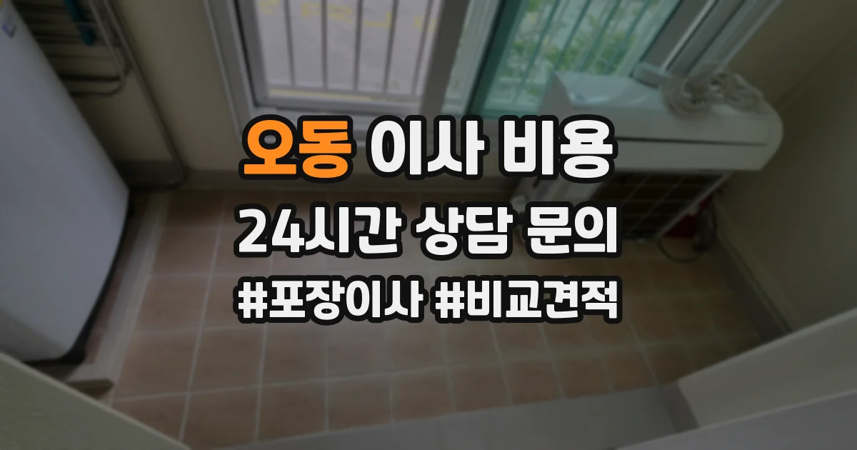 오동 이사 비용