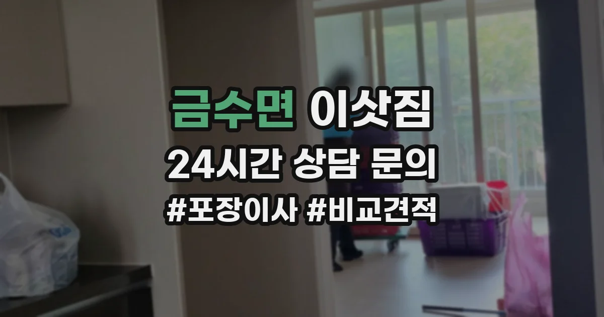 금수면 이삿짐
