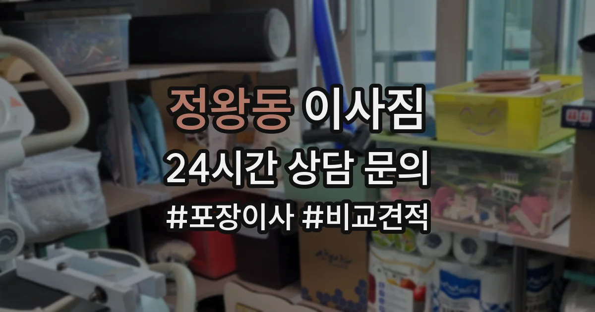 정왕동 이사짐
