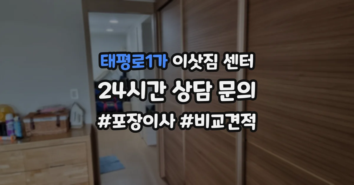 태평로1가 이삿짐 센터