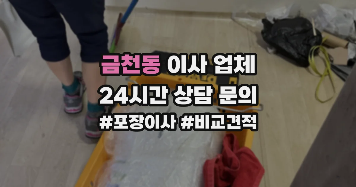 금천동 이사 업체