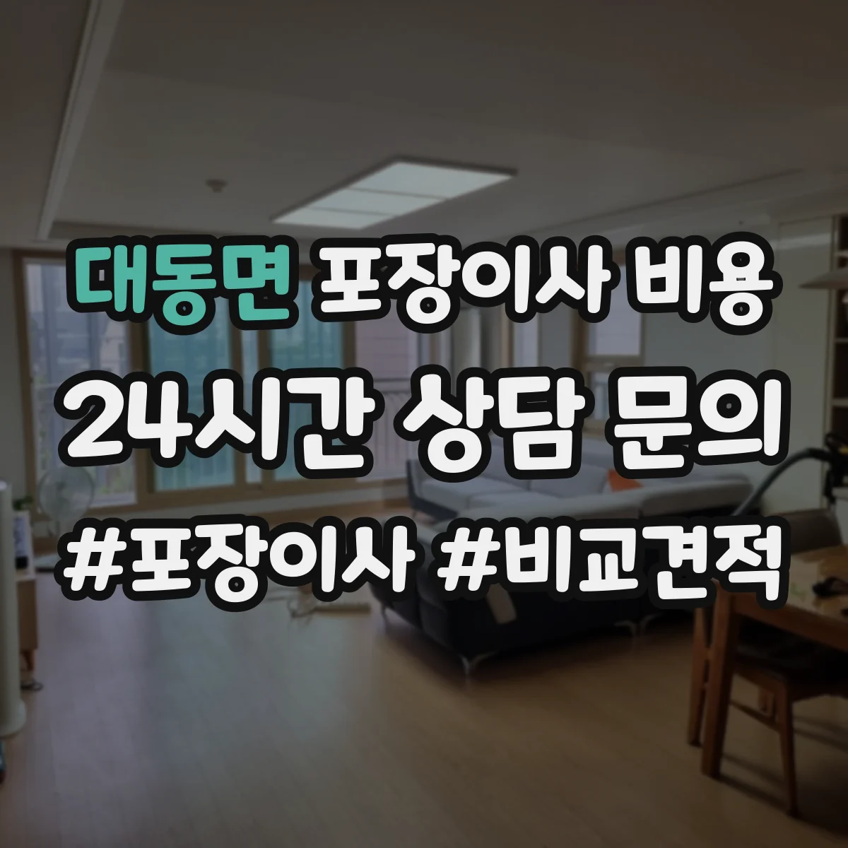 대동면 포장이사 비용