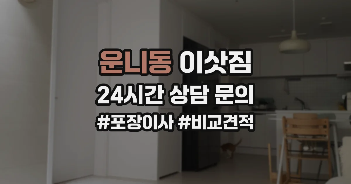운니동 이삿짐