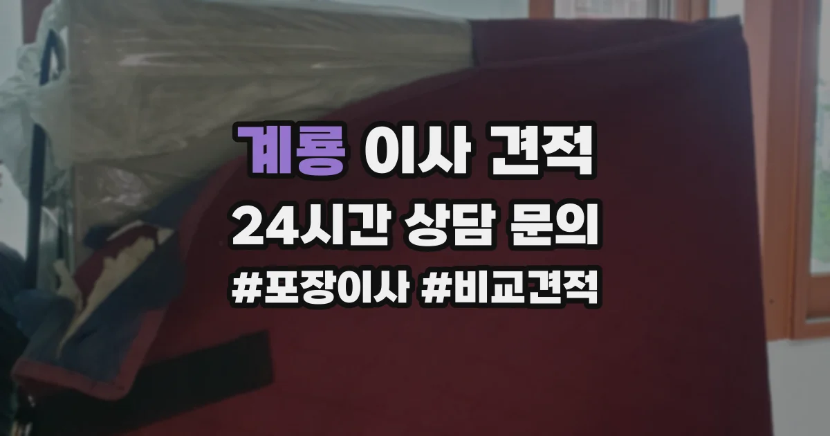 계룡 이사 견적