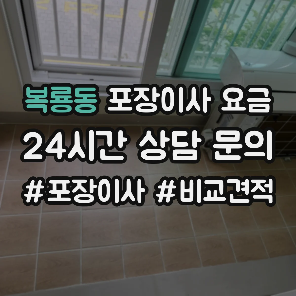 복룡동 포장이사 요금