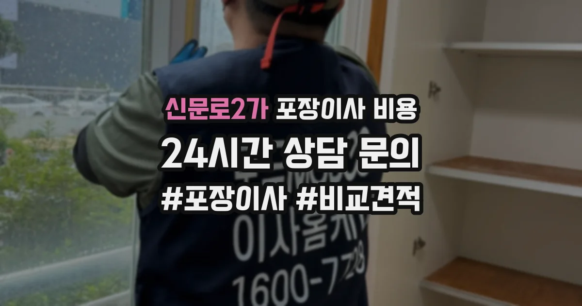 신문로2가 포장이사 비용