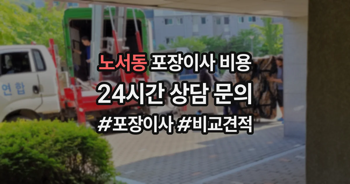 노서동 포장이사 비용