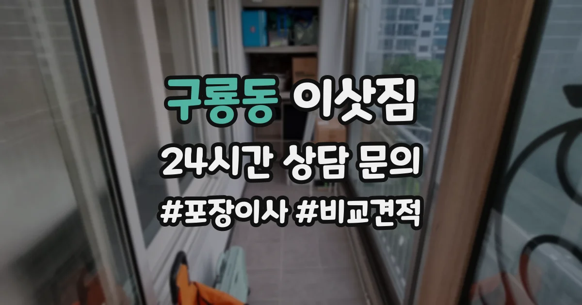 구룡동 이삿짐