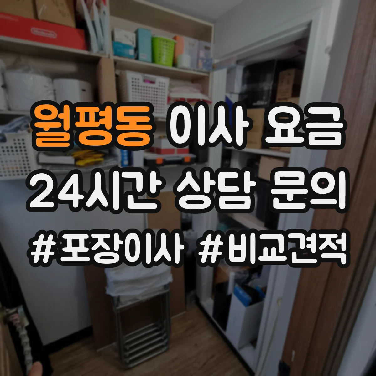 월평동 이사 요금