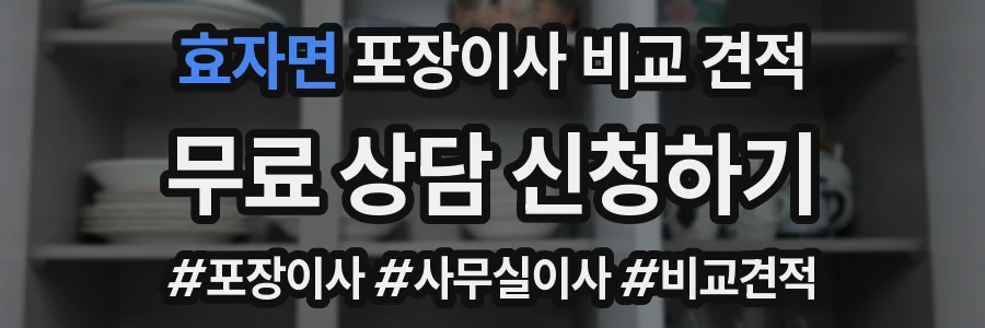 효자면 포장이사 비교 견적
