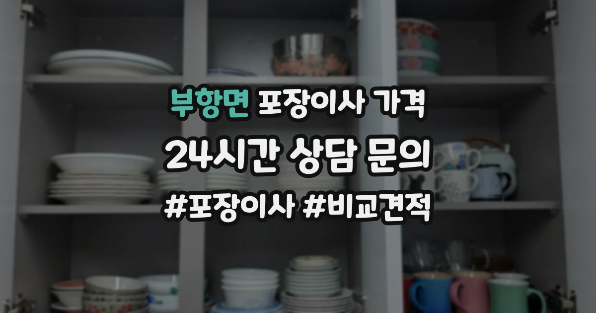 부항면 포장이사 가격