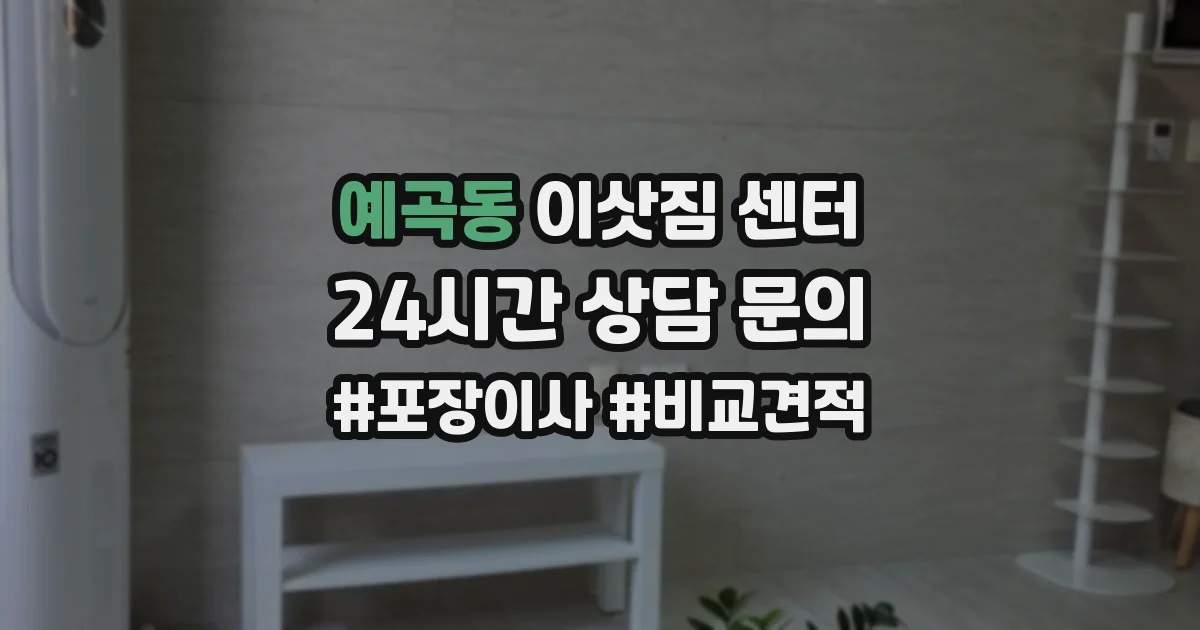 예곡동 이삿짐 센터