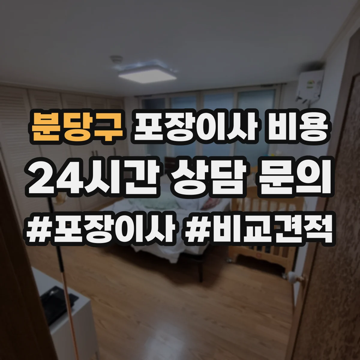 분당구 포장이사 비용