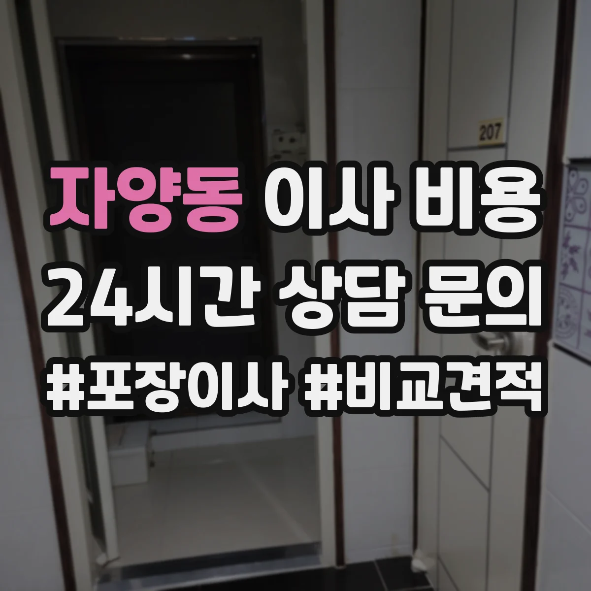 자양동 이사 비용