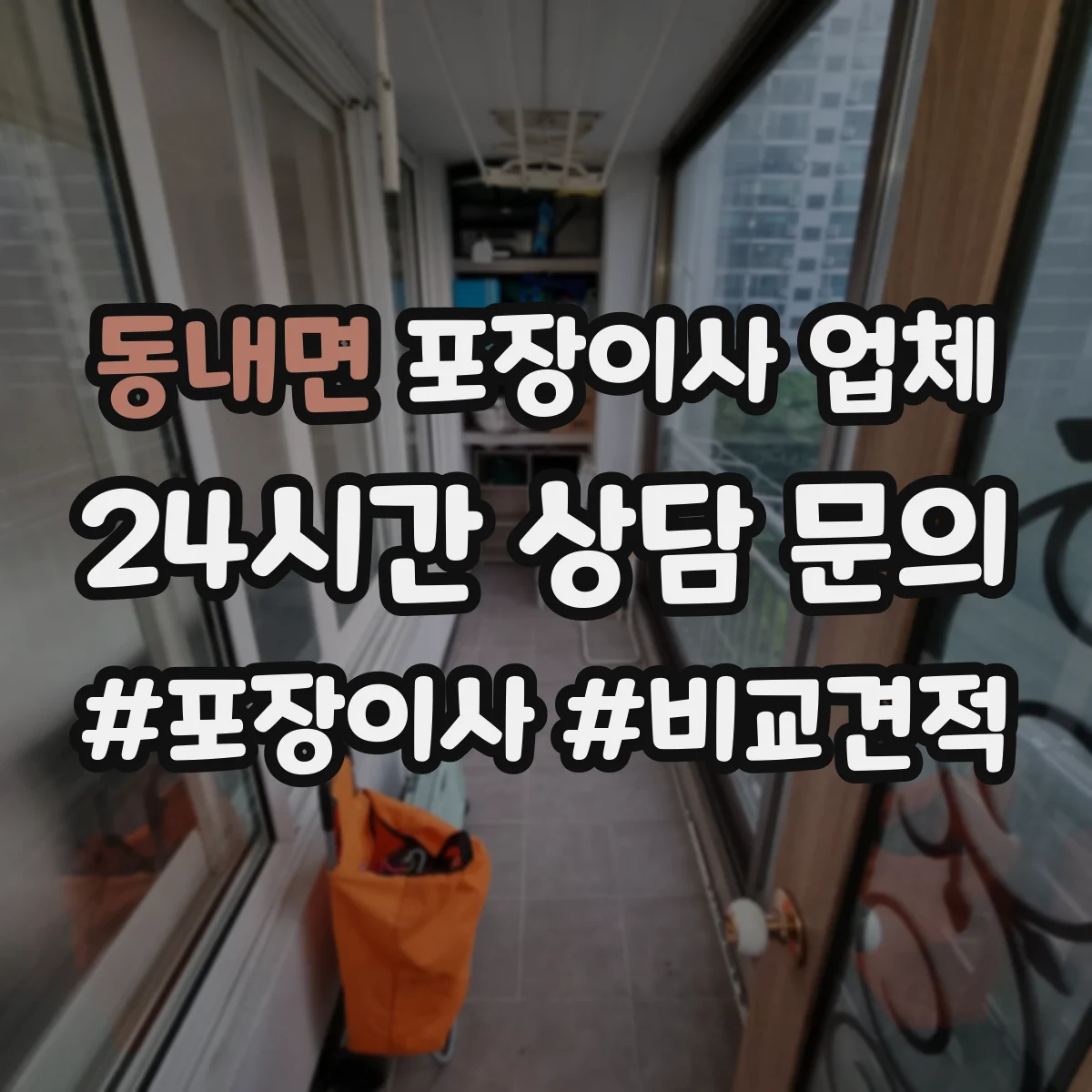 동내면 포장이사 업체