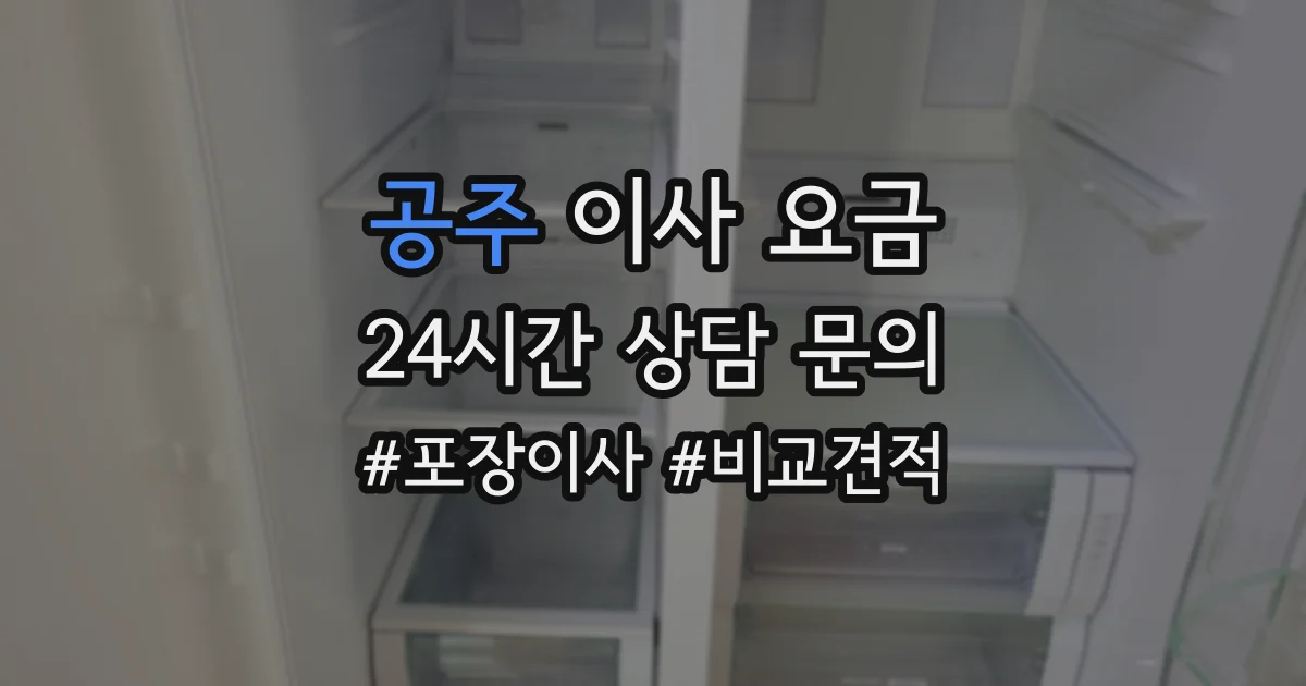 공주 이사 요금