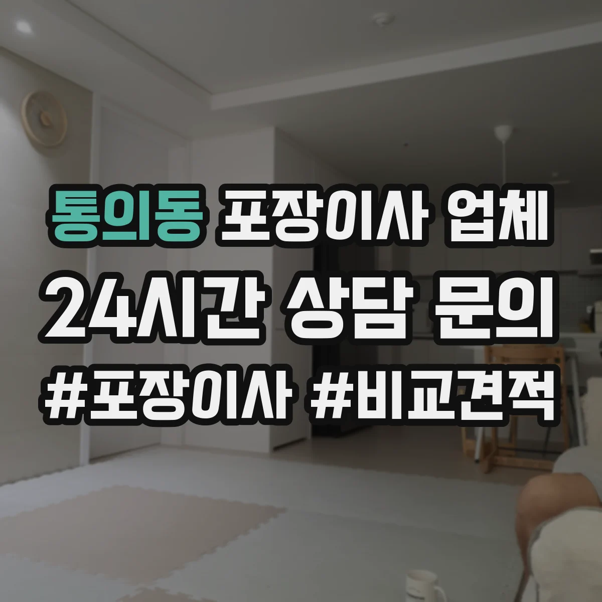 통의동 포장이사 업체
