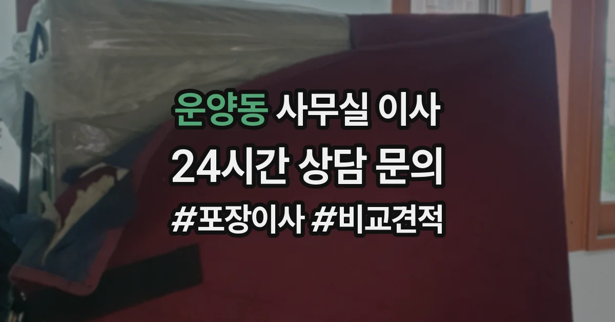 운양동 사무실 이사