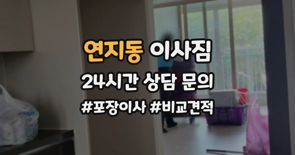 연지동 이사짐