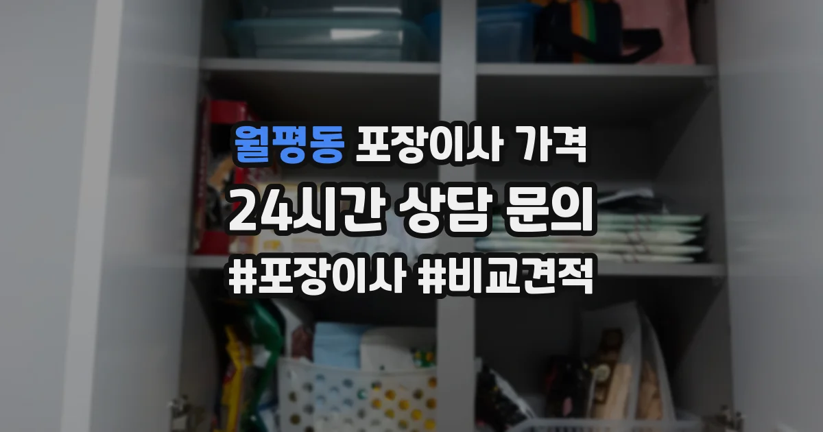 월평동 포장이사 가격