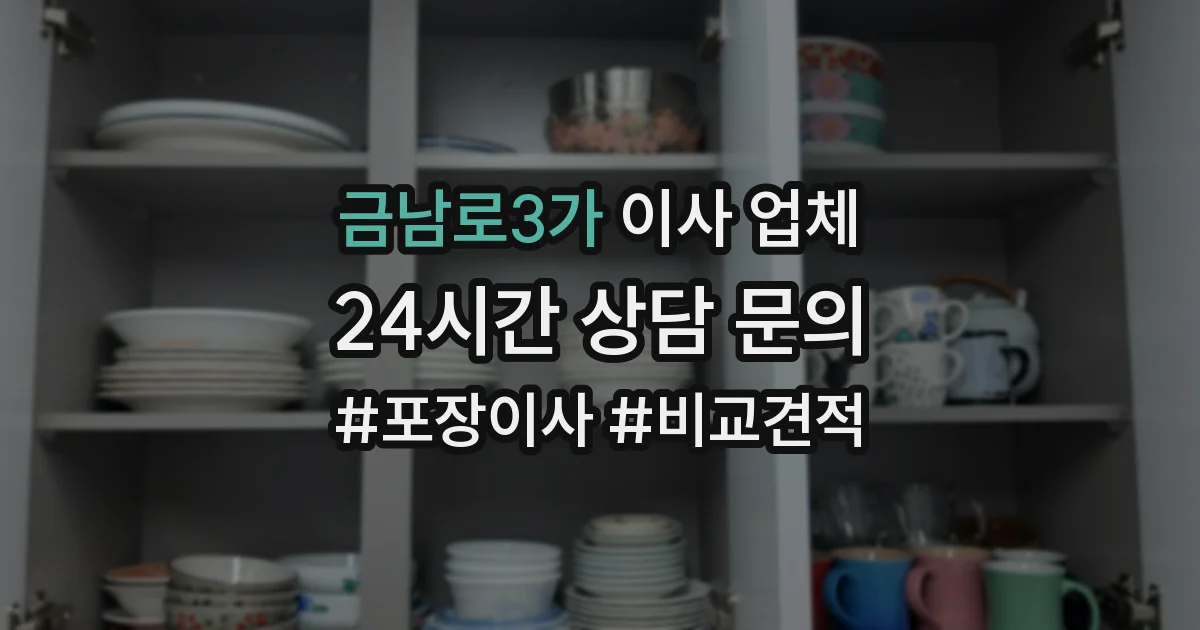 금남로3가 이사 업체