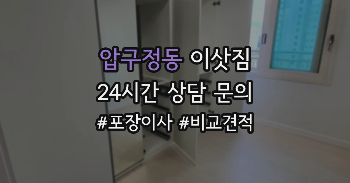 압구정동 이삿짐