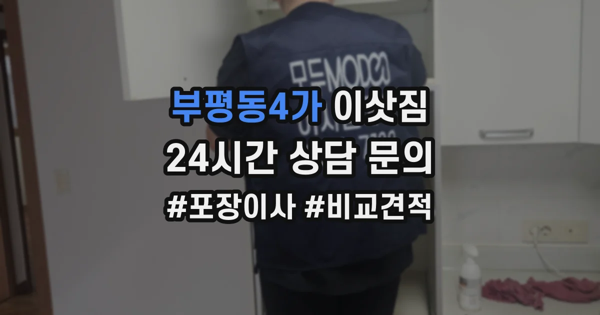 부평동4가 이삿짐