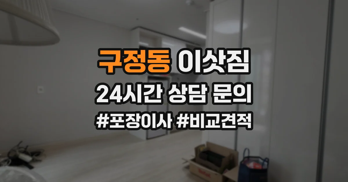구정동 이삿짐