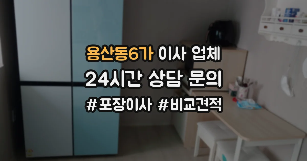 용산동6가 이사 업체