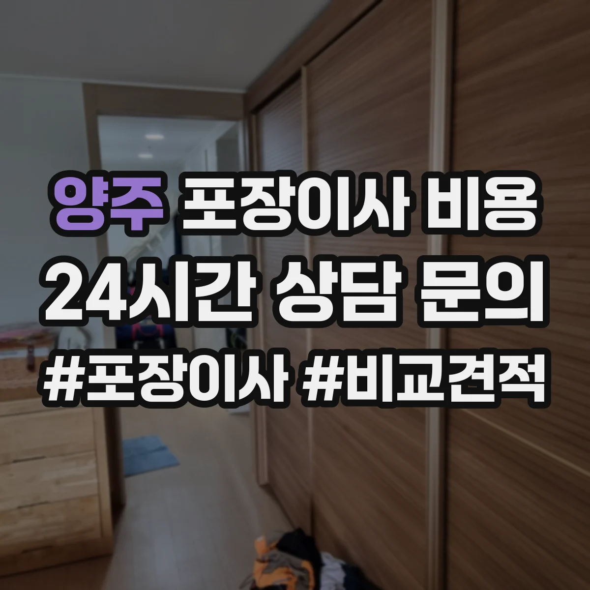 양주 포장이사 비용