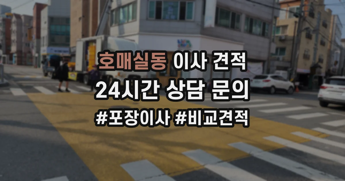 호매실동 이사 견적