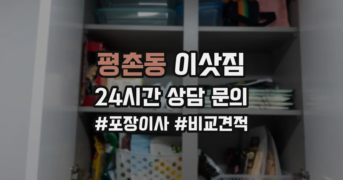 평촌동 이삿짐