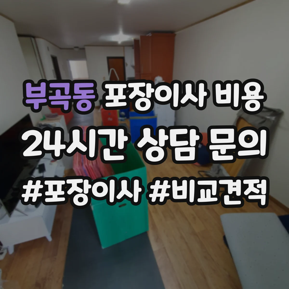 부곡동 포장이사 비용