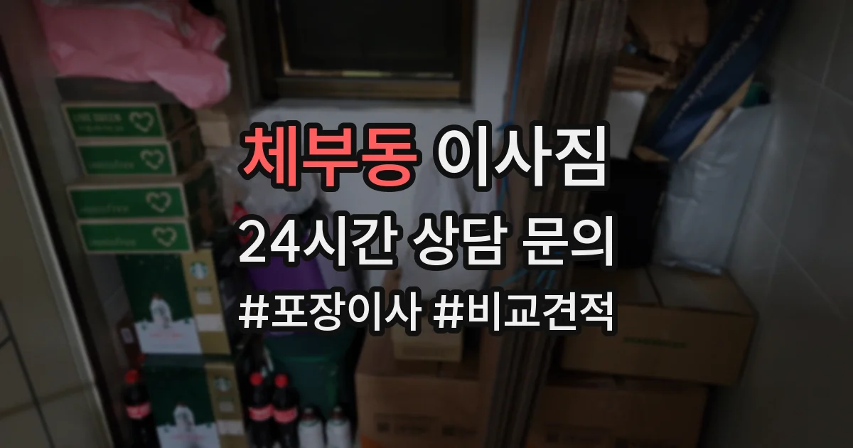 체부동 이사짐