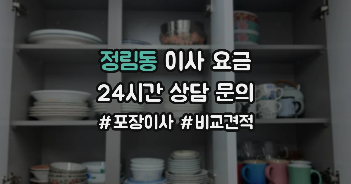 정림동 이사 요금