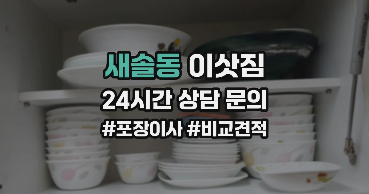 새솔동 이삿짐