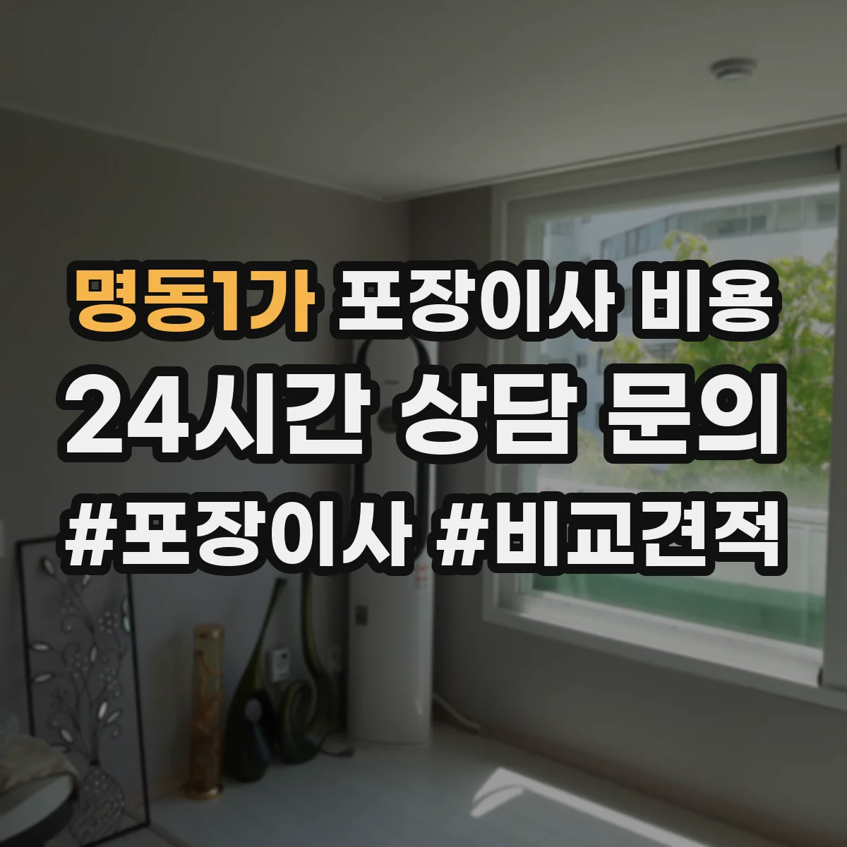 명동1가 포장이사 비용 원룸·투룸 층수별 차이 비교