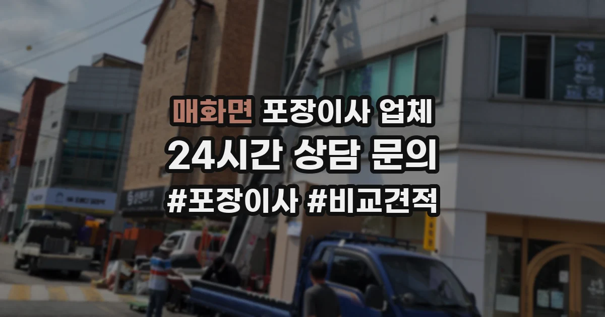 매화면 포장이사 업체